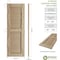 Ekena Millwork Rustic Two Equal Louver Riverwood Faux Wood Shutters (Per Pair), Primed Tan, 18"W x 76"H SHULV18X76RWPR - alternate 10